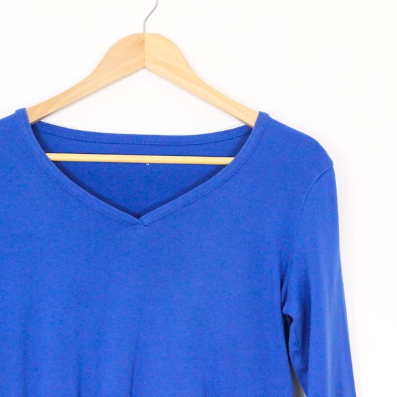 *Northern Reflections  Blue Long Sleeve V Neck - Picture 4 of 5